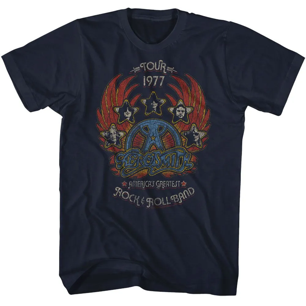 Aerosmith - Tour 1977 Distressy Boyfriend Tee