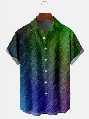 Alohadaddy Multicolor Ombre Texture Printed Casual Plus Size Shirts