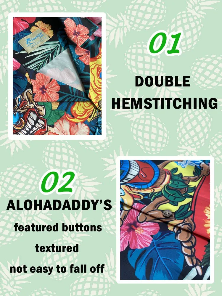 Alohadaddy Multicolor Ombre Texture Printed Casual Plus Size Shirts