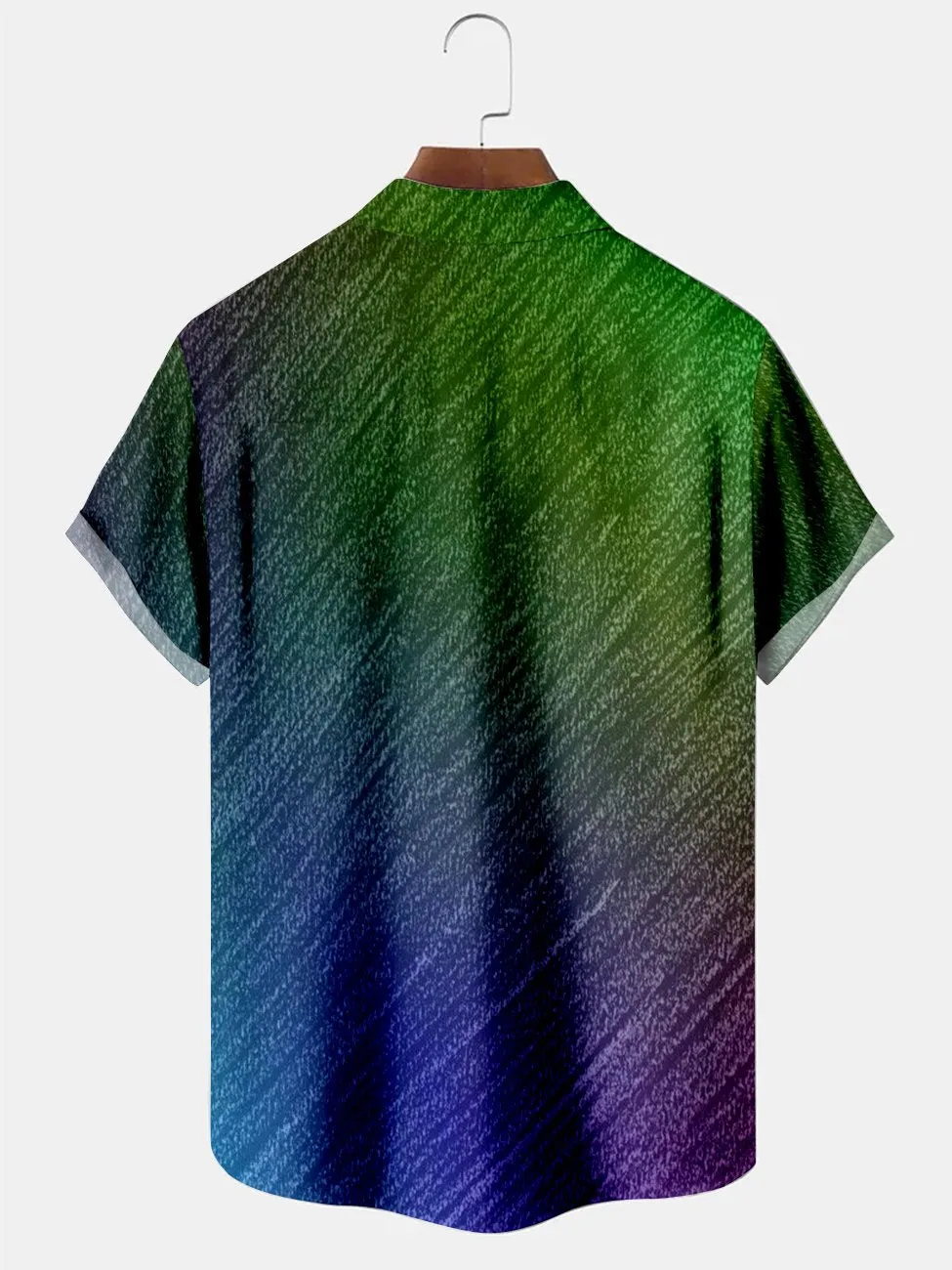 Alohadaddy Multicolor Ombre Texture Printed Casual Plus Size Shirts