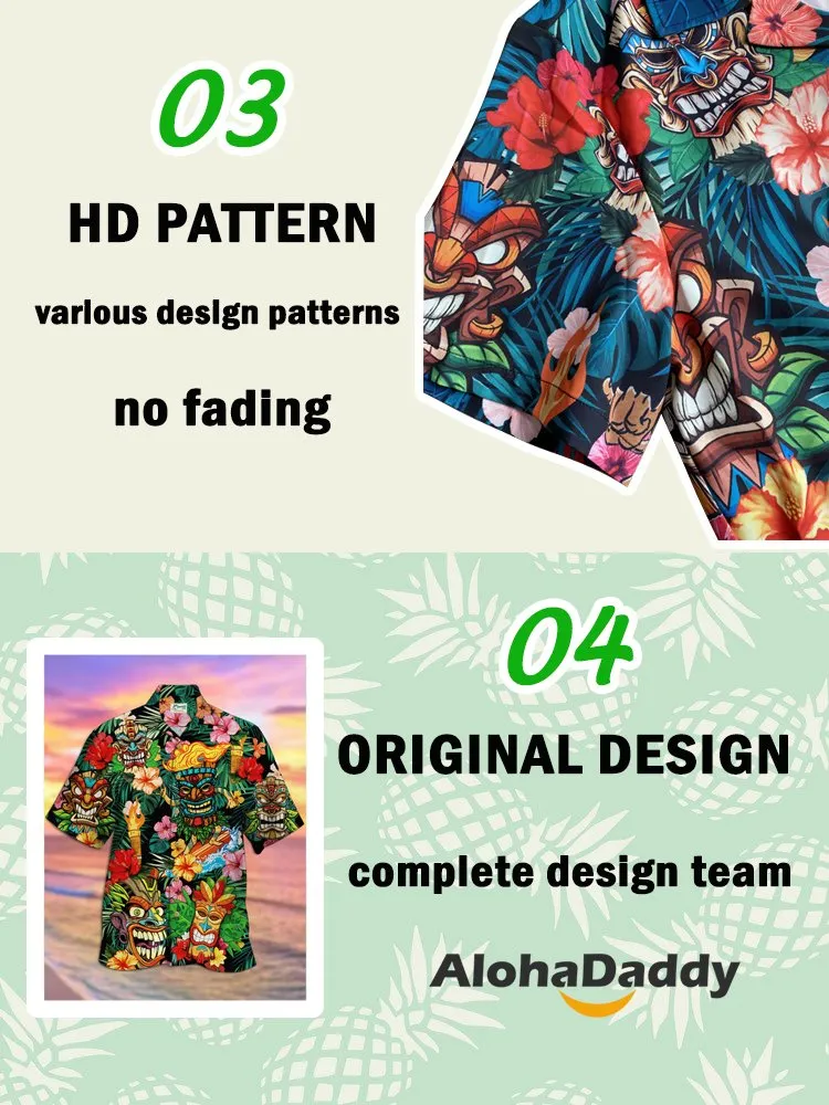 Alohadaddy Multicolor Ombre Texture Printed Casual Plus Size Shirts