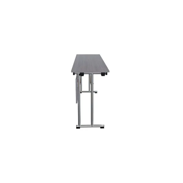 Ash Modesty Panel L 180 x W 30 cm MDF Laminated Table Tops With Black Metal Folding Legs.