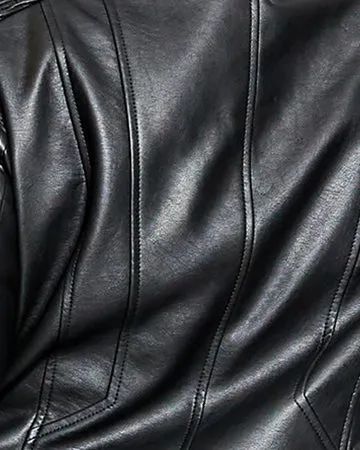 Ayla Ribbed Biker Jacket | Black
