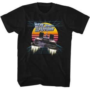 Back To The Future - BTTF Into The Retro Sunset Boyfriend Tee