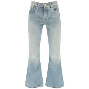Balmain western-style crop bootcut jeans