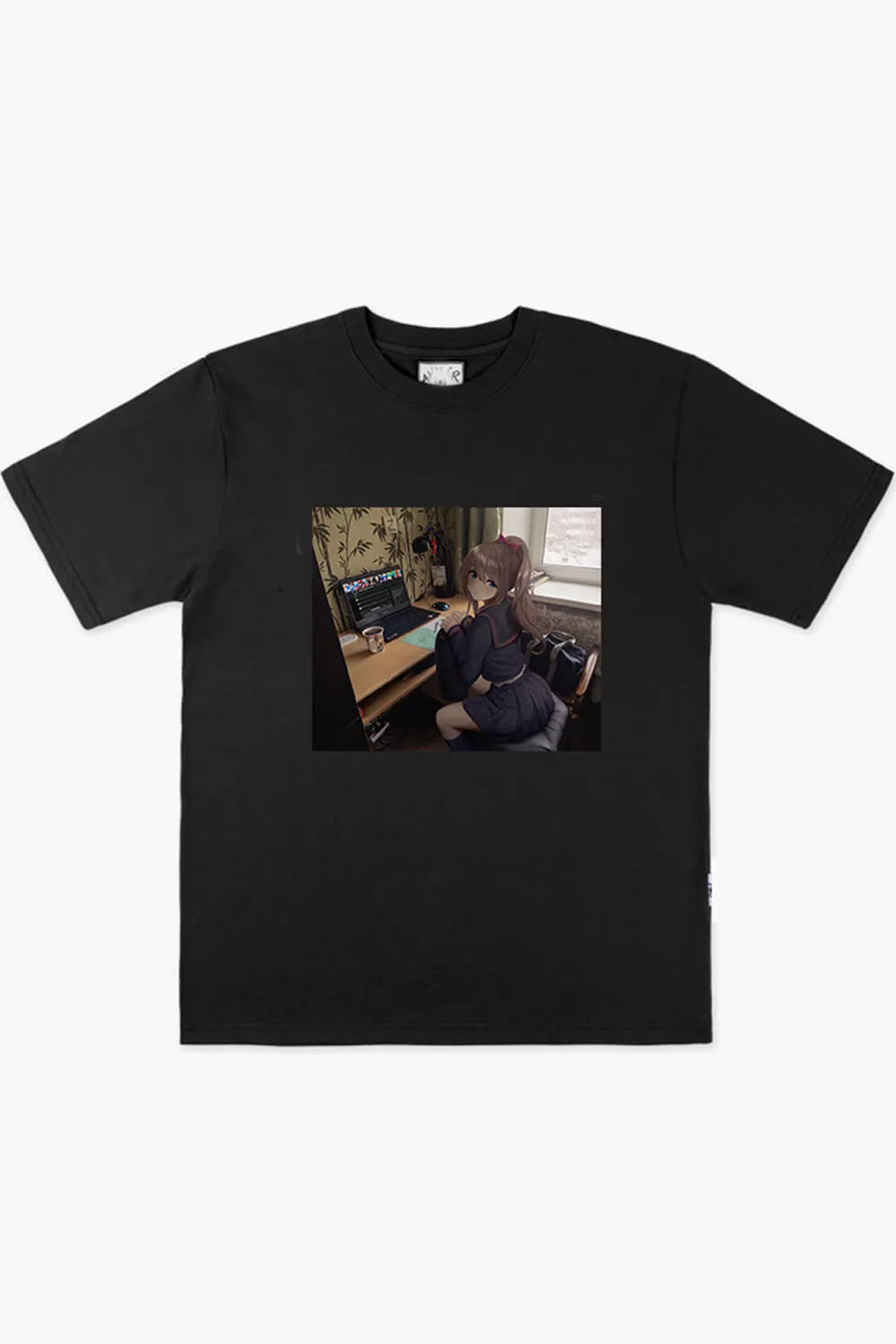 benpaolv Anime Girl Dullcore Interior Laptop and Tea T-Shirt