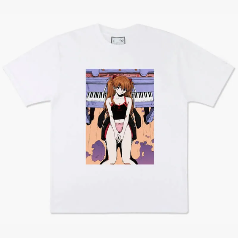 benpaolv Asuka Langle and Piano Aesthetic Anime T-Shirt