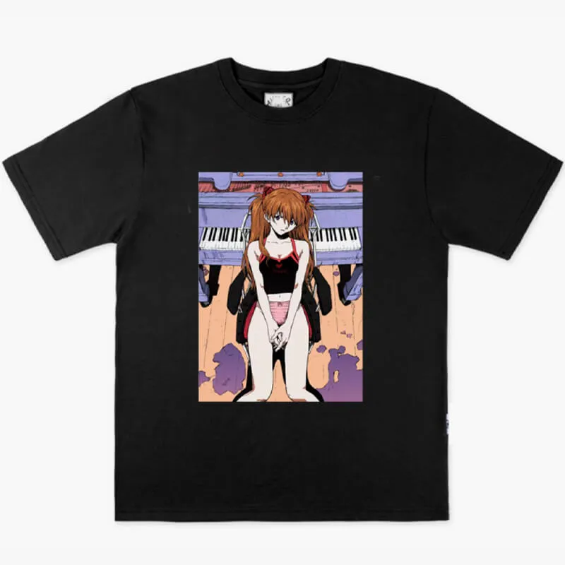 benpaolv Asuka Langle and Piano Aesthetic Anime T-Shirt