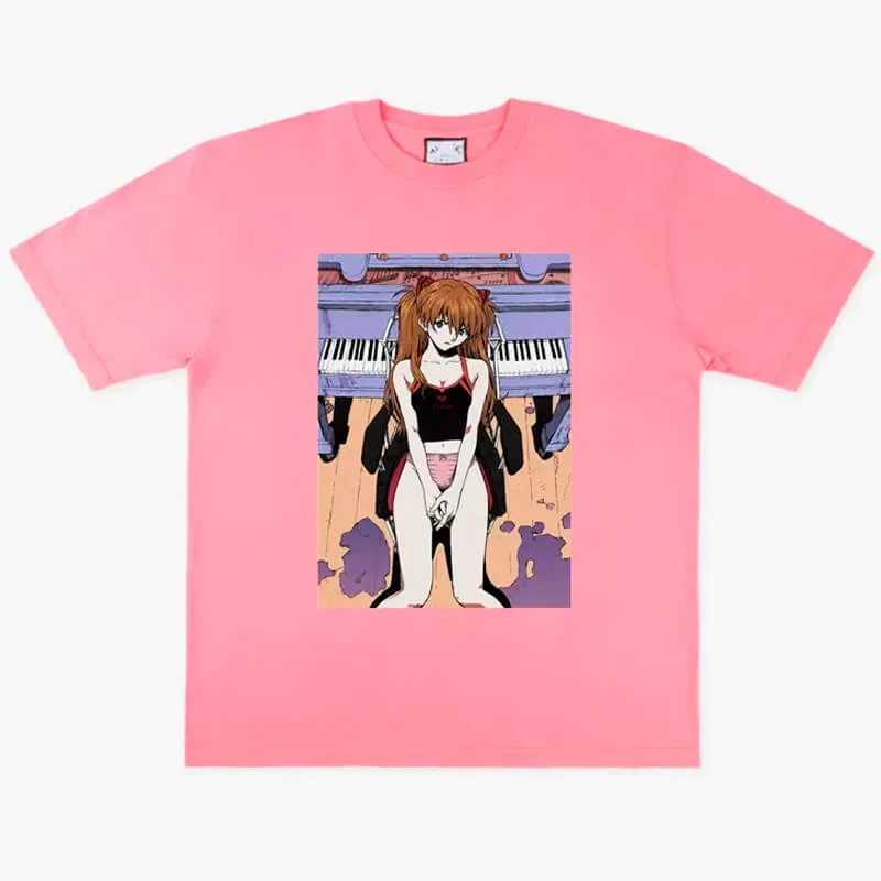benpaolv Asuka Langle and Piano Aesthetic Anime T-Shirt