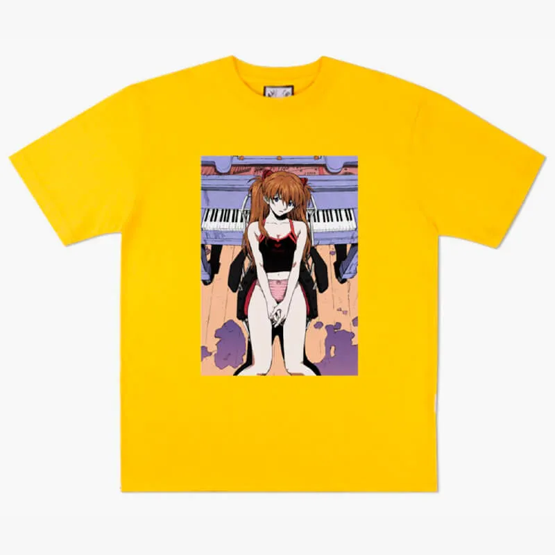 benpaolv Asuka Langle and Piano Aesthetic Anime T-Shirt