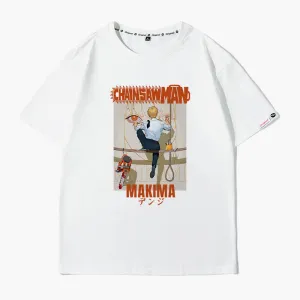 benpaolv Denji Painting Makima Face T-Shirt Chainsaw Man