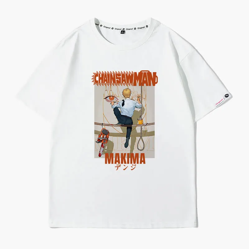 benpaolv Denji Painting Makima Face T-Shirt Chainsaw Man
