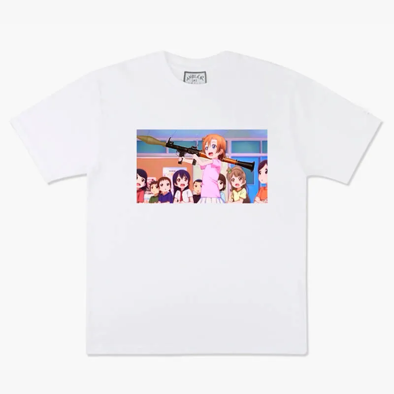 benpaolv Kawaii Anime Girl with Rocket Launcher Gun T-Shirt