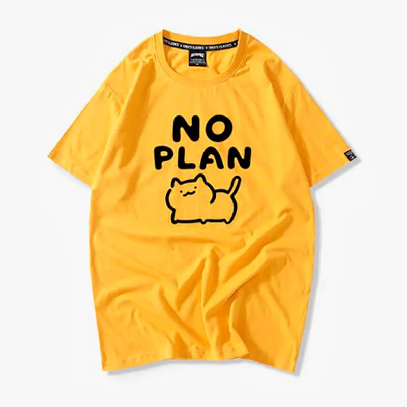 benpaolv Kawaii Cat No Plan Cute T-Shirt