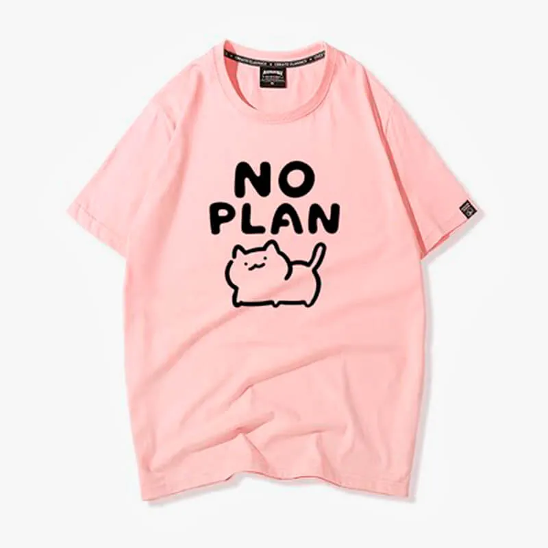 benpaolv Kawaii Cat No Plan Cute T-Shirt