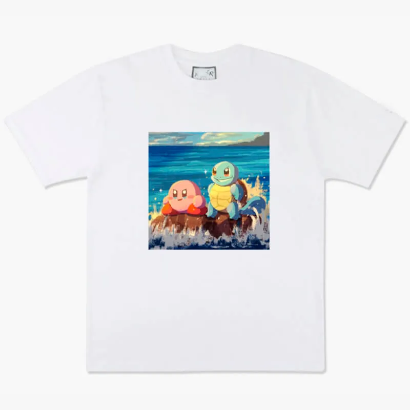 benpaolv Kirby and Squirtle T-Shirt Anime Meme Aesthetic