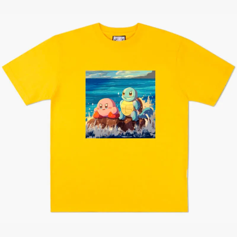 benpaolv Kirby and Squirtle T-Shirt Anime Meme Aesthetic