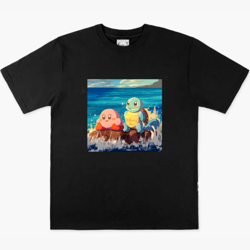benpaolv Kirby and Squirtle T-Shirt Anime Meme Aesthetic