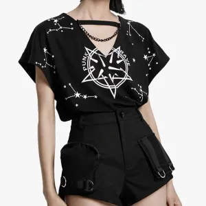 benpaolv Spiked Pentagram Constellations T-Shirt