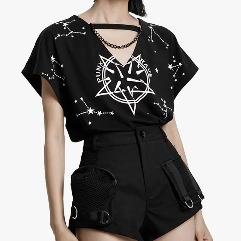 benpaolv Spiked Pentagram Constellations T-Shirt