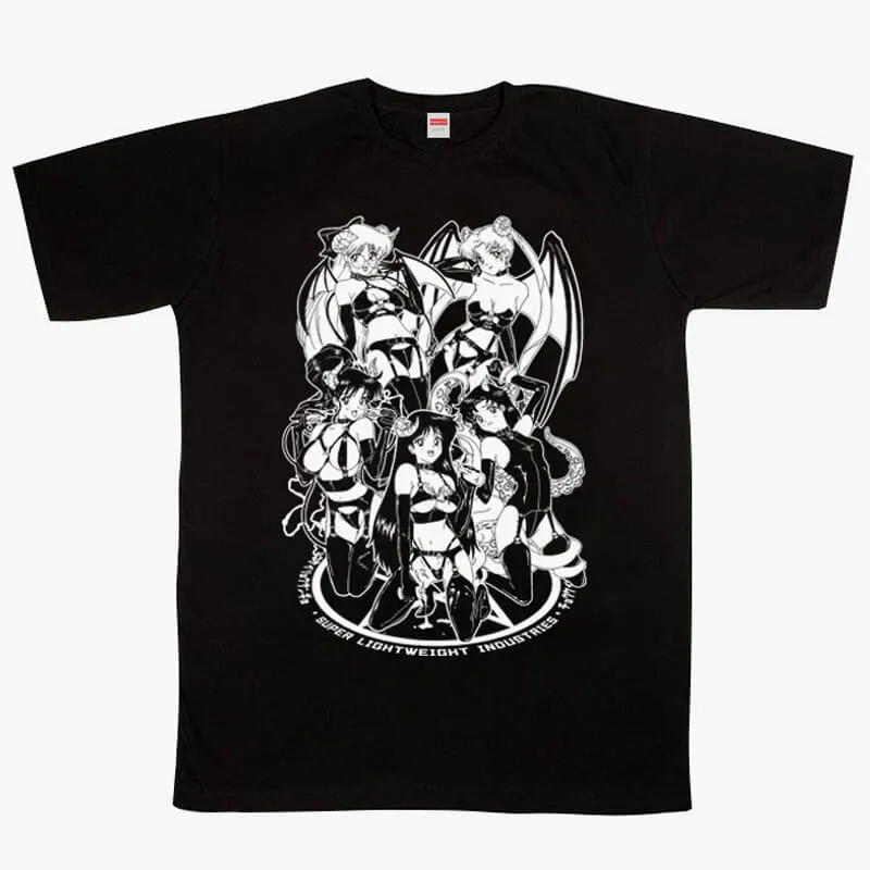 benpaolv Succubus Cult Anime Girl HVY BLK T-Shirt Bondagecore