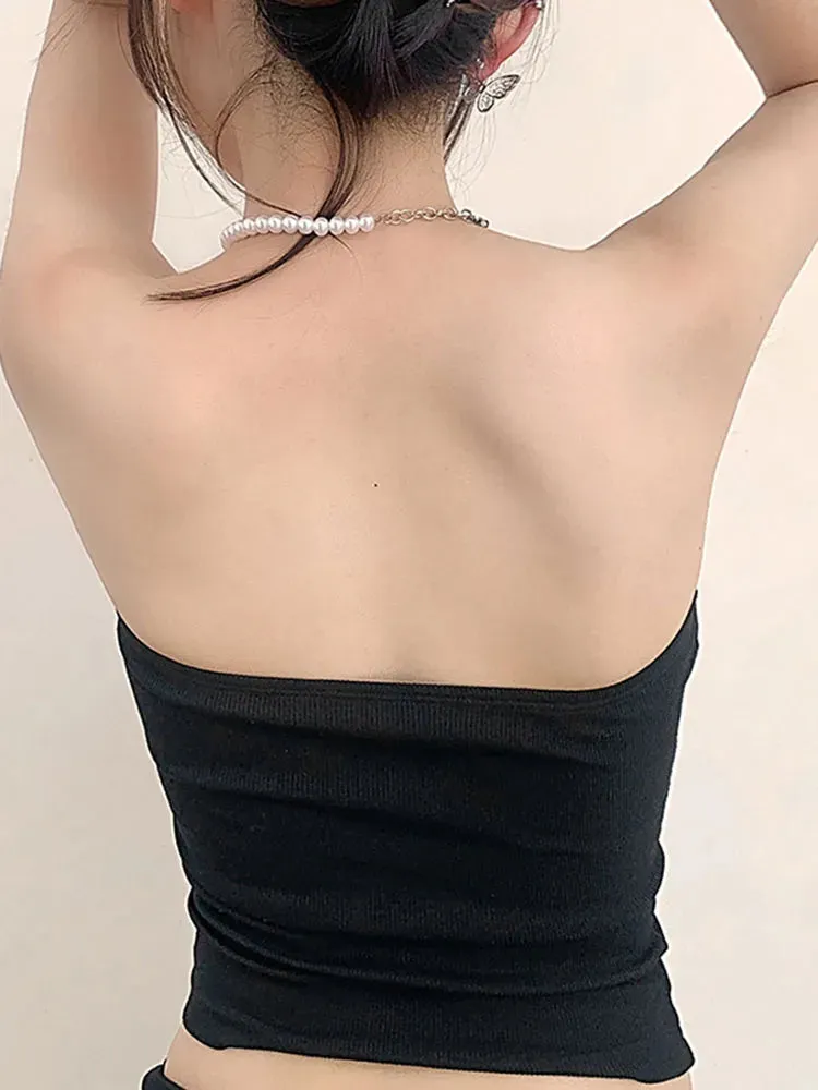 Black Gothic Cyber Crop Top
