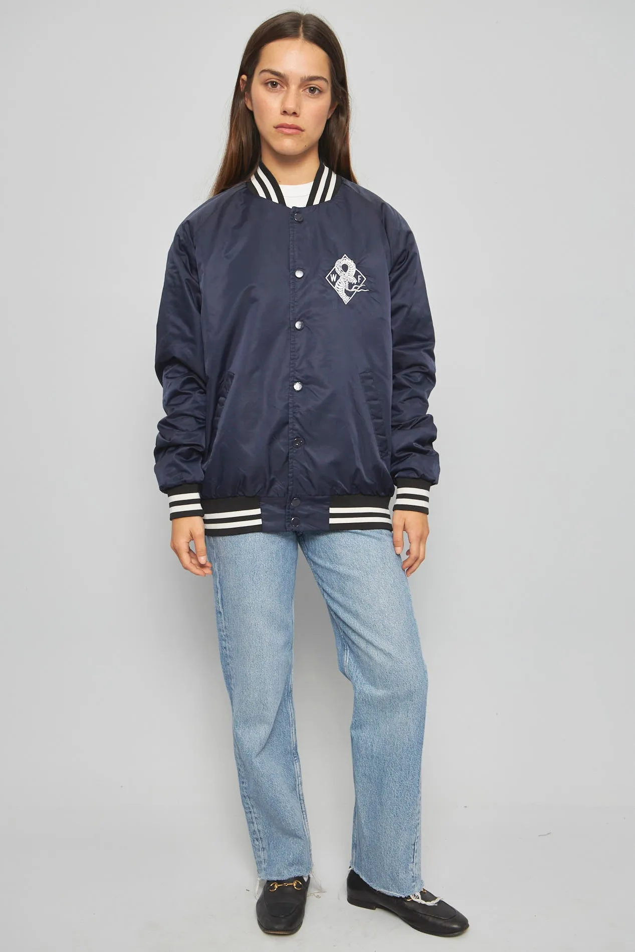 Bomber casual  azul nostalgic talla S 884