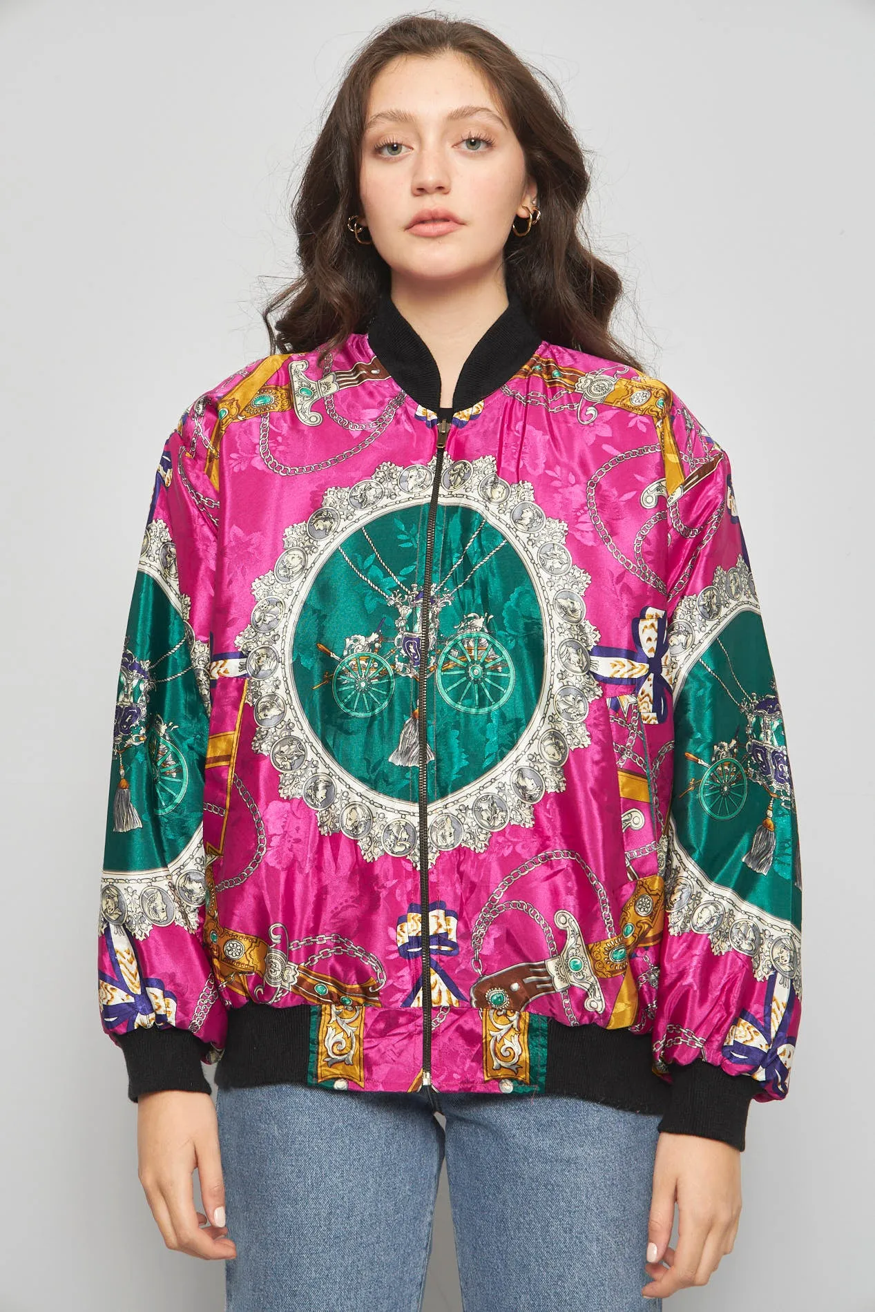 Bomber casual  multicolor nostalgic talla M 101