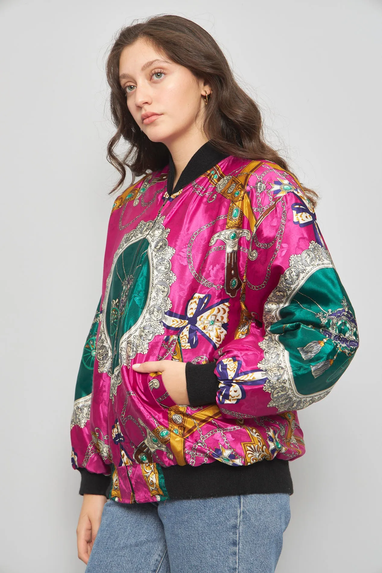 Bomber casual  multicolor nostalgic talla M 101