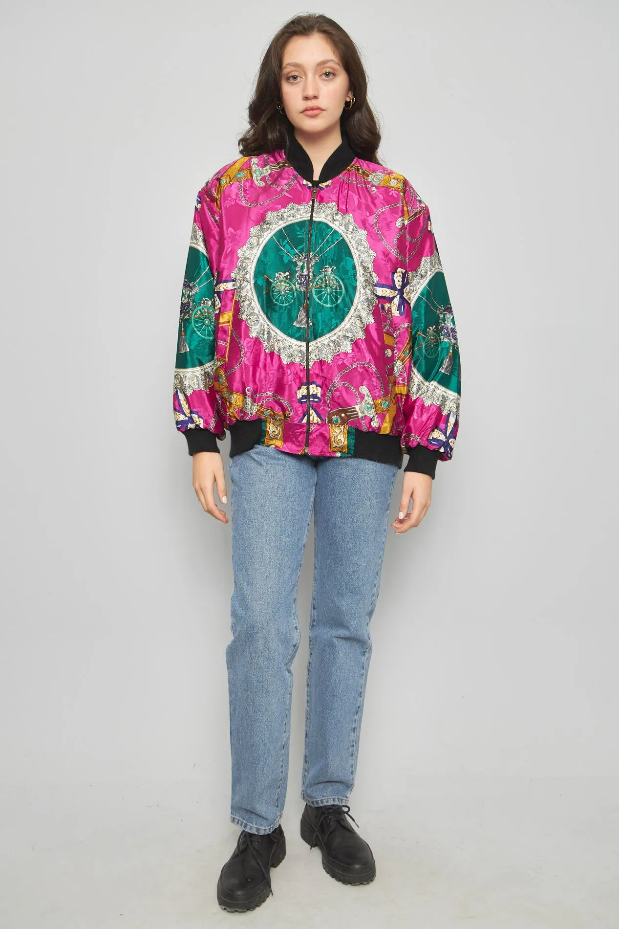 Bomber casual  multicolor nostalgic talla M 101