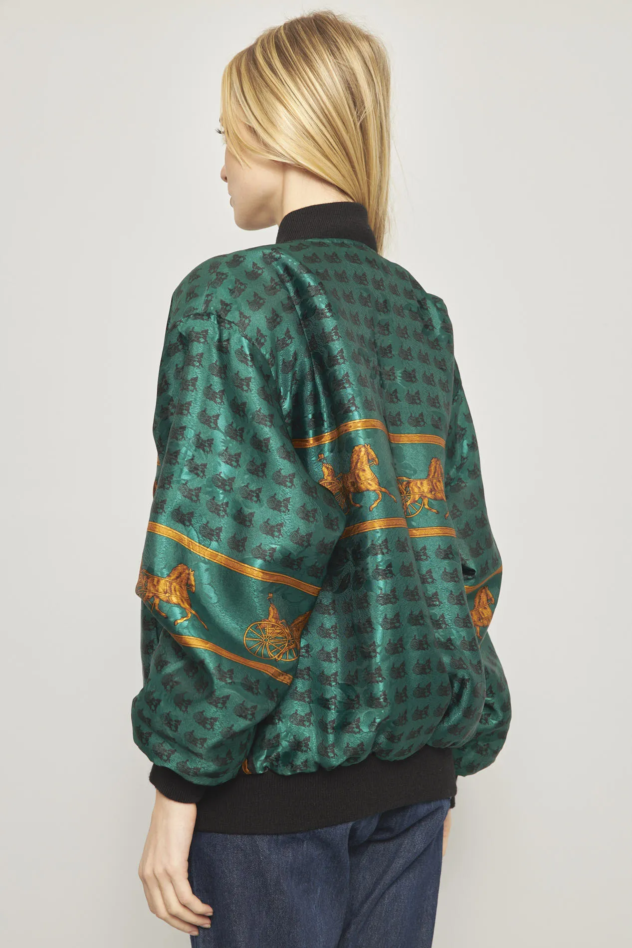 Bomber casual  verde nostalgic talla M 983
