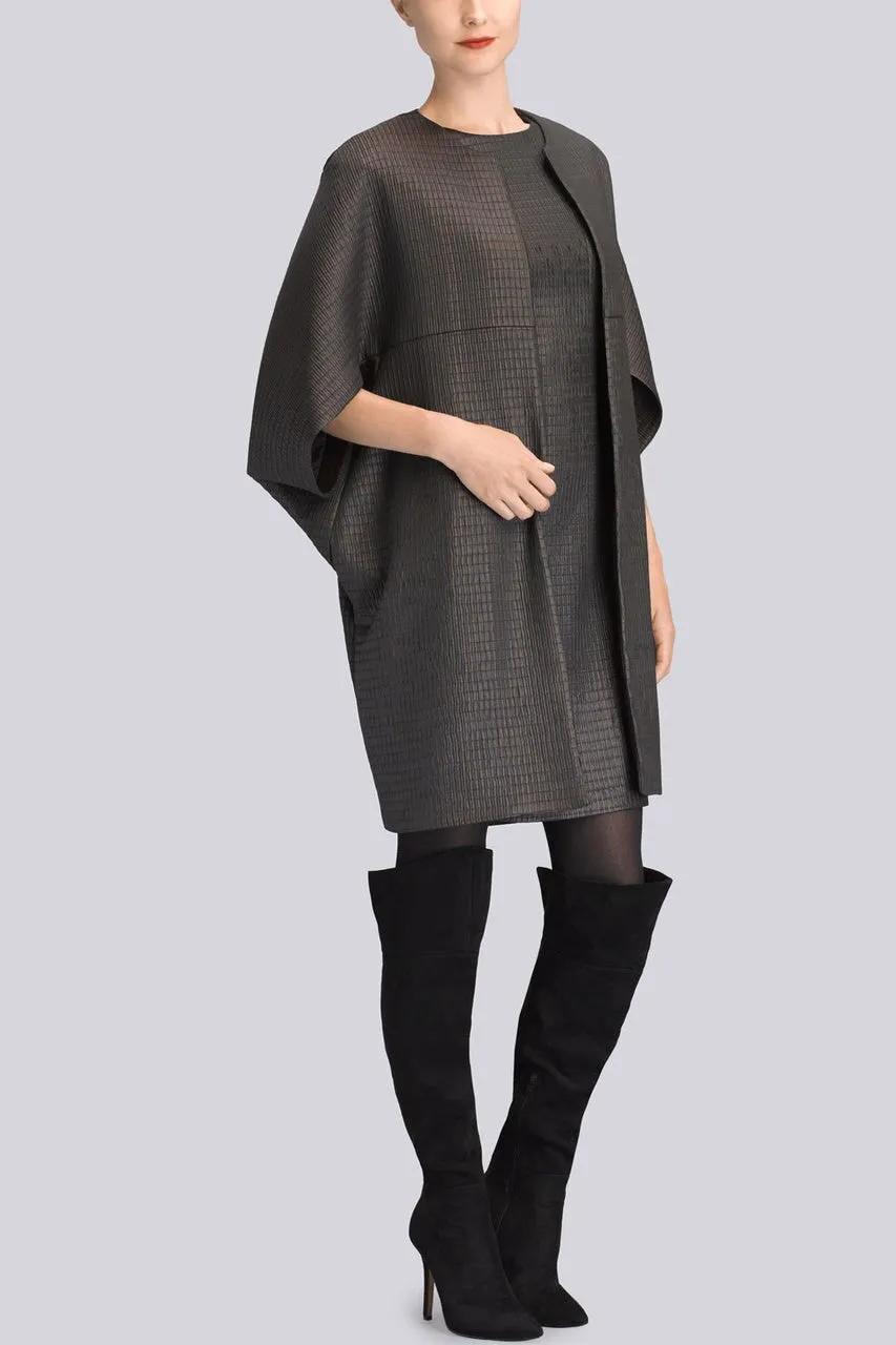 Brown Chintz Texture Fortune Cookie Coat