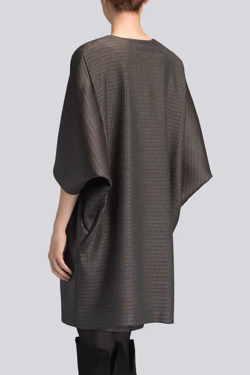 Brown Chintz Texture Fortune Cookie Coat