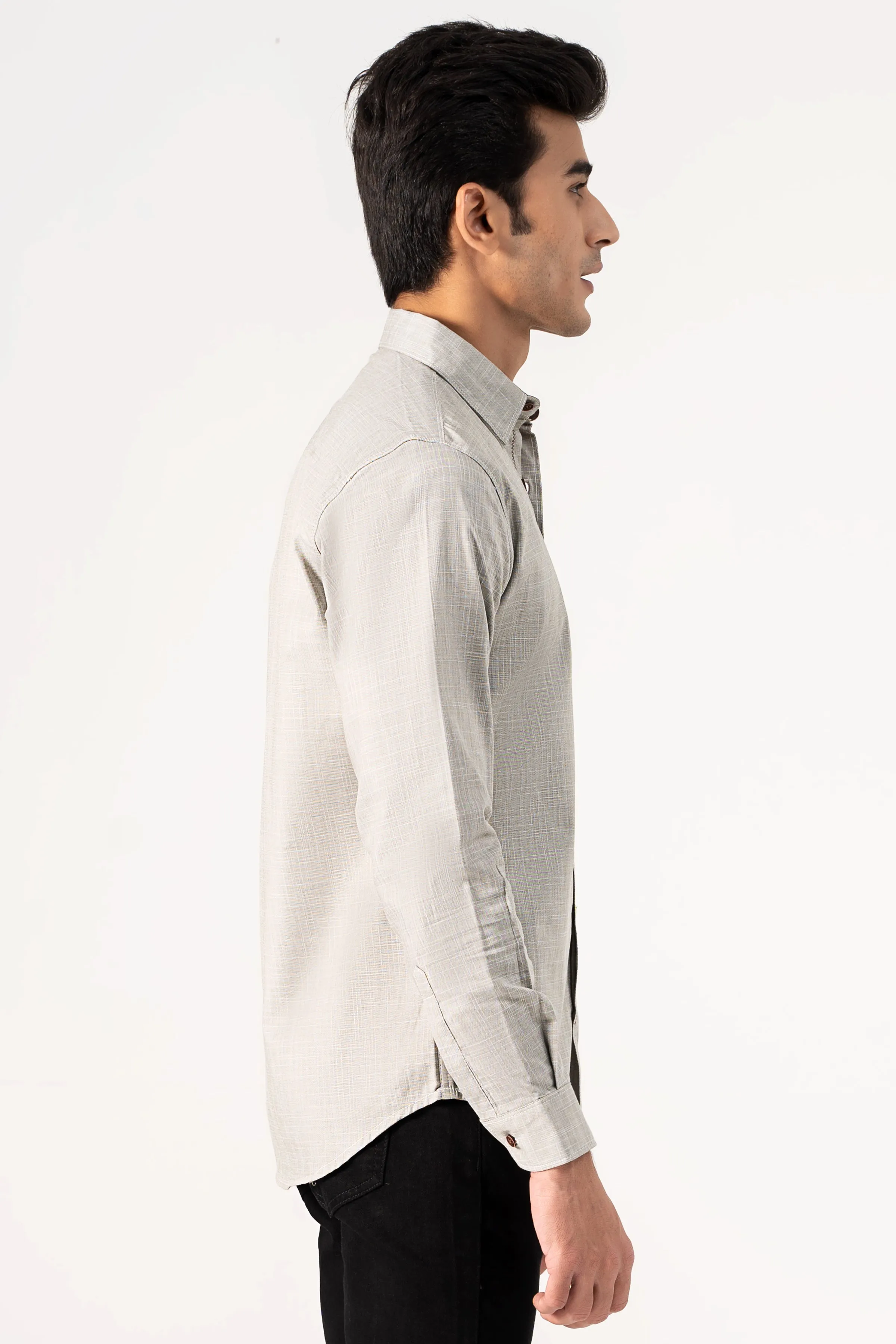 CASUAL SHIRT GREEN TEXTURE