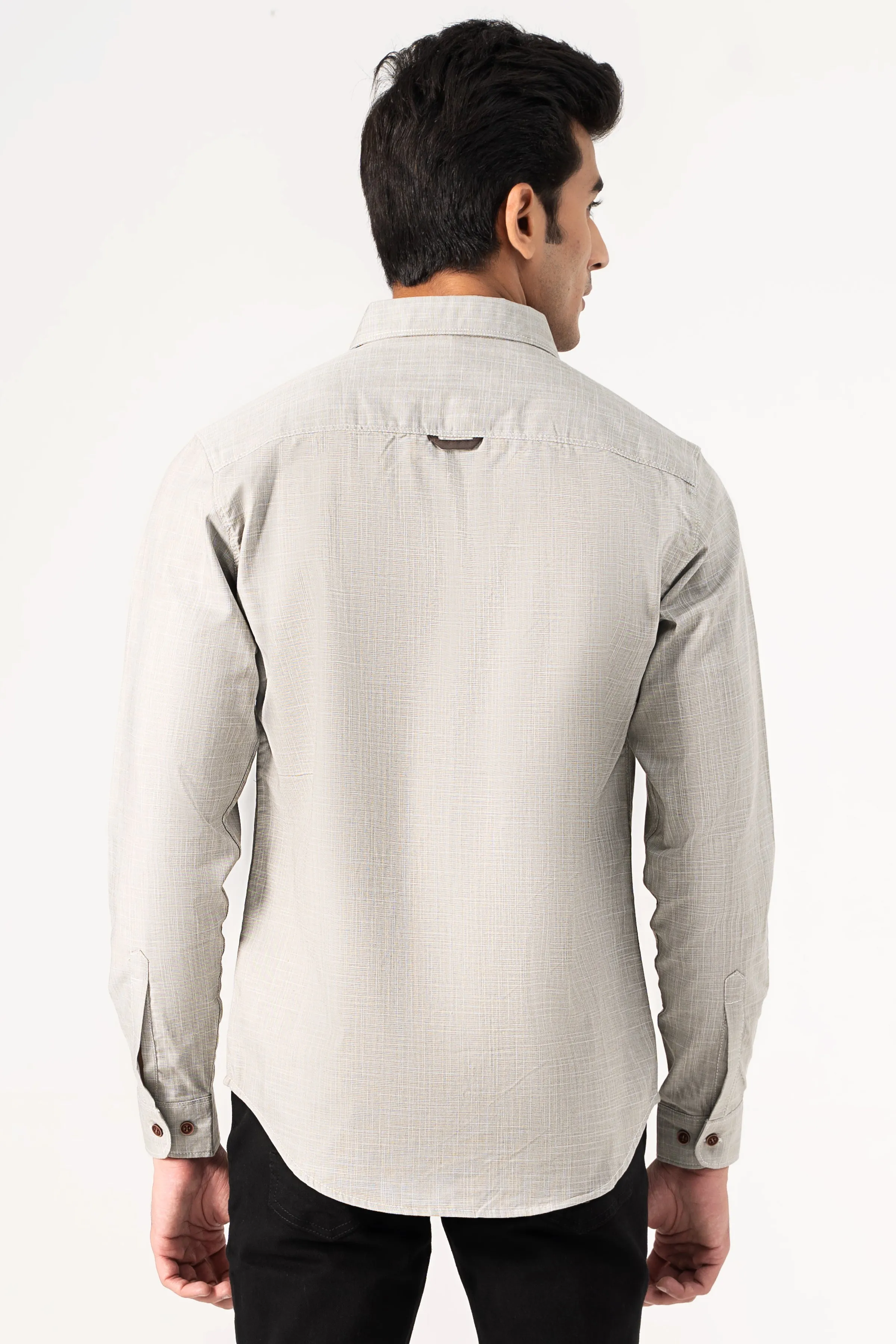 CASUAL SHIRT GREEN TEXTURE