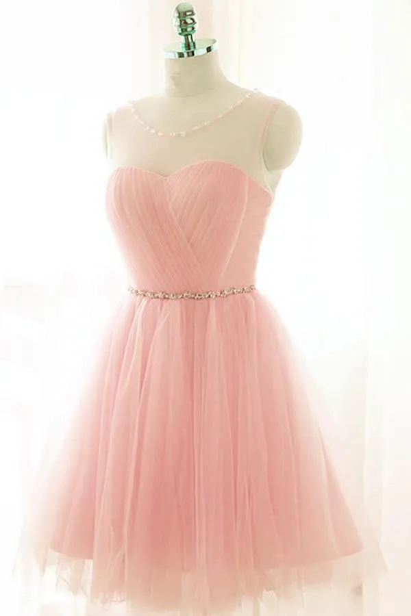 Charming Tulle Short Prom Dresses Homecoming Dresses PG019