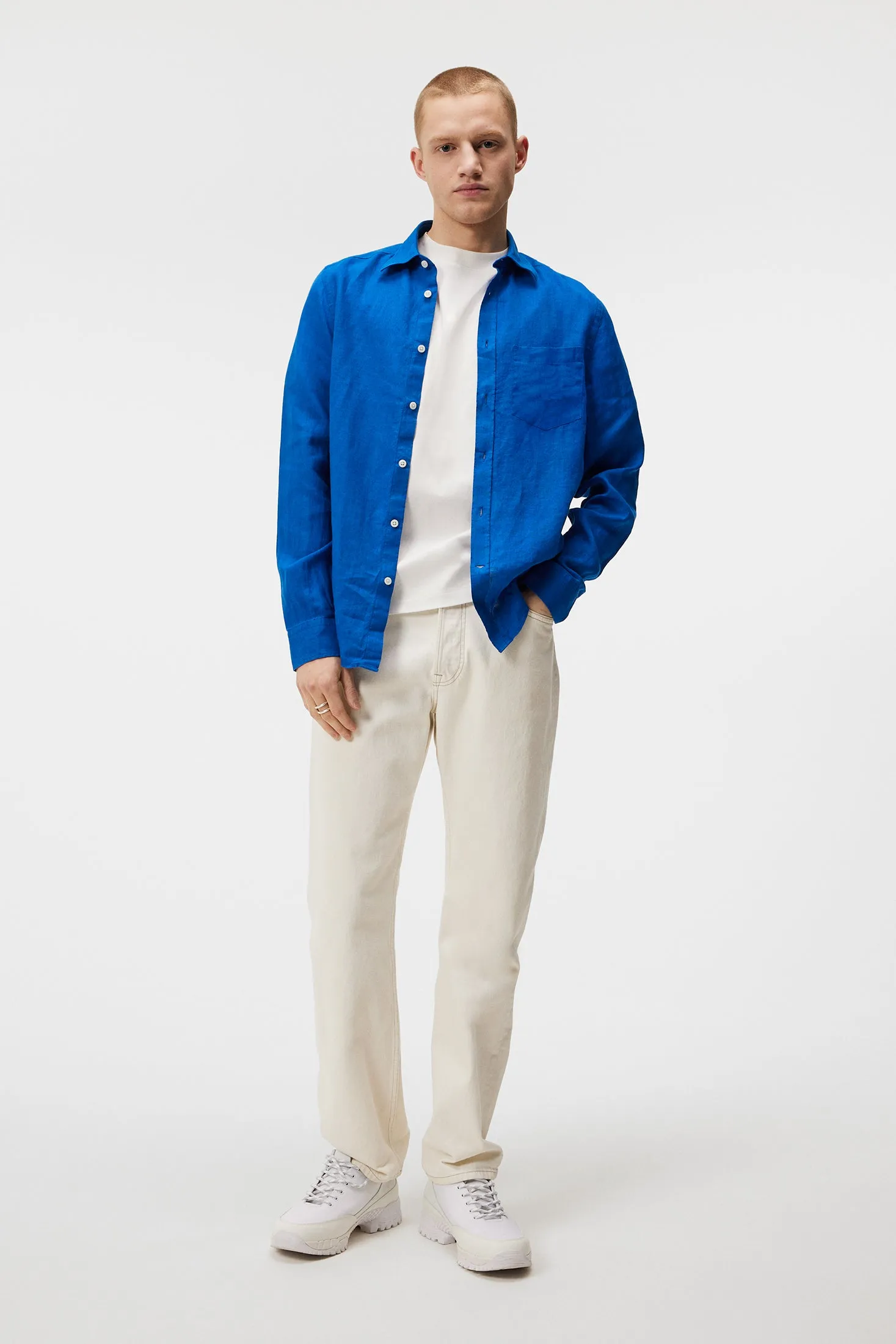 Clean Linen Slim Shirt / Lapis Blue