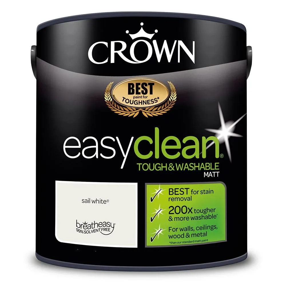 Crown Easyclean Matt Emulsion Paint | Sail White