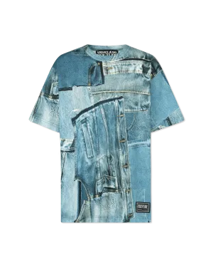 Denim Print Cotton T-Shirt