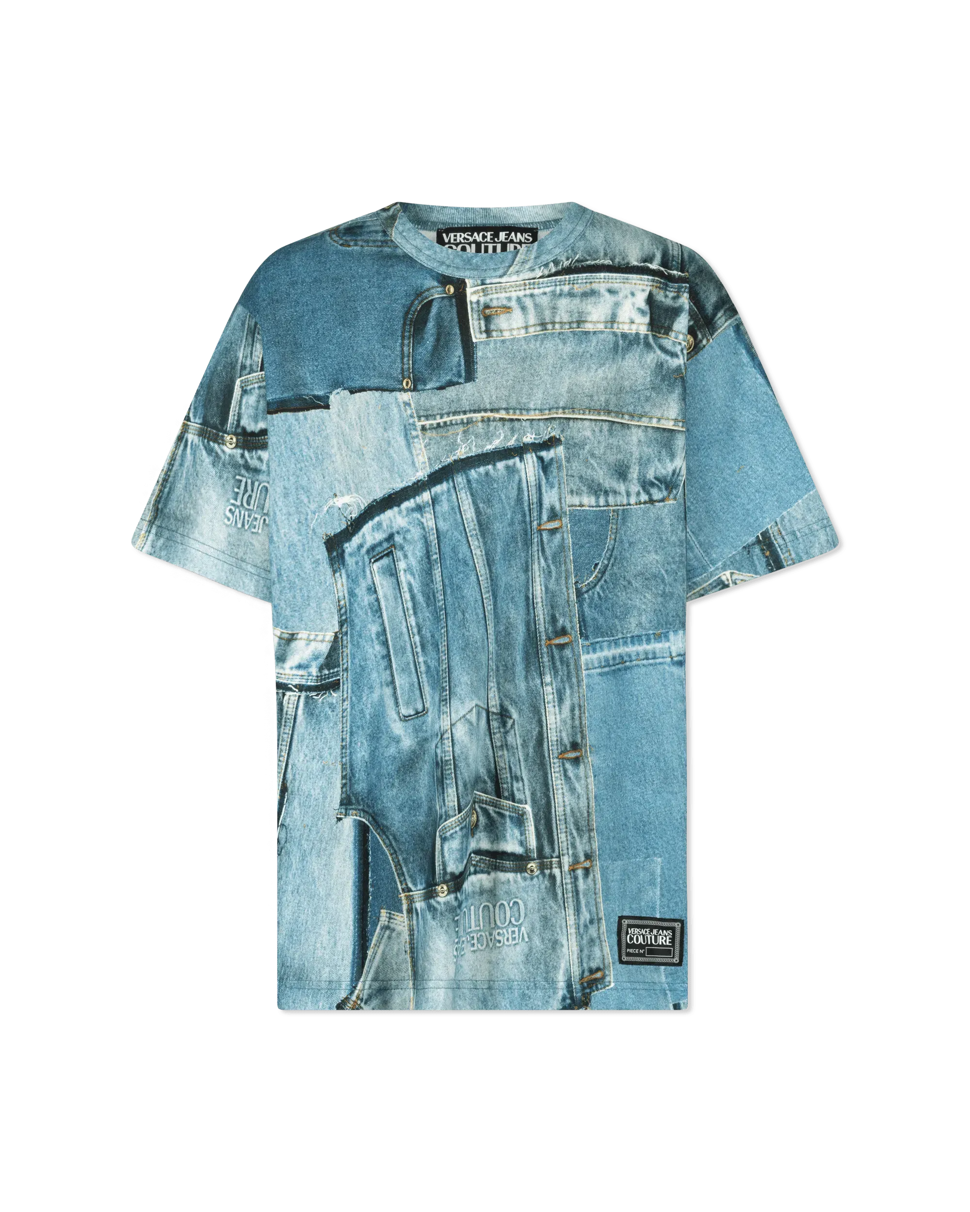 Denim Print Cotton T-Shirt