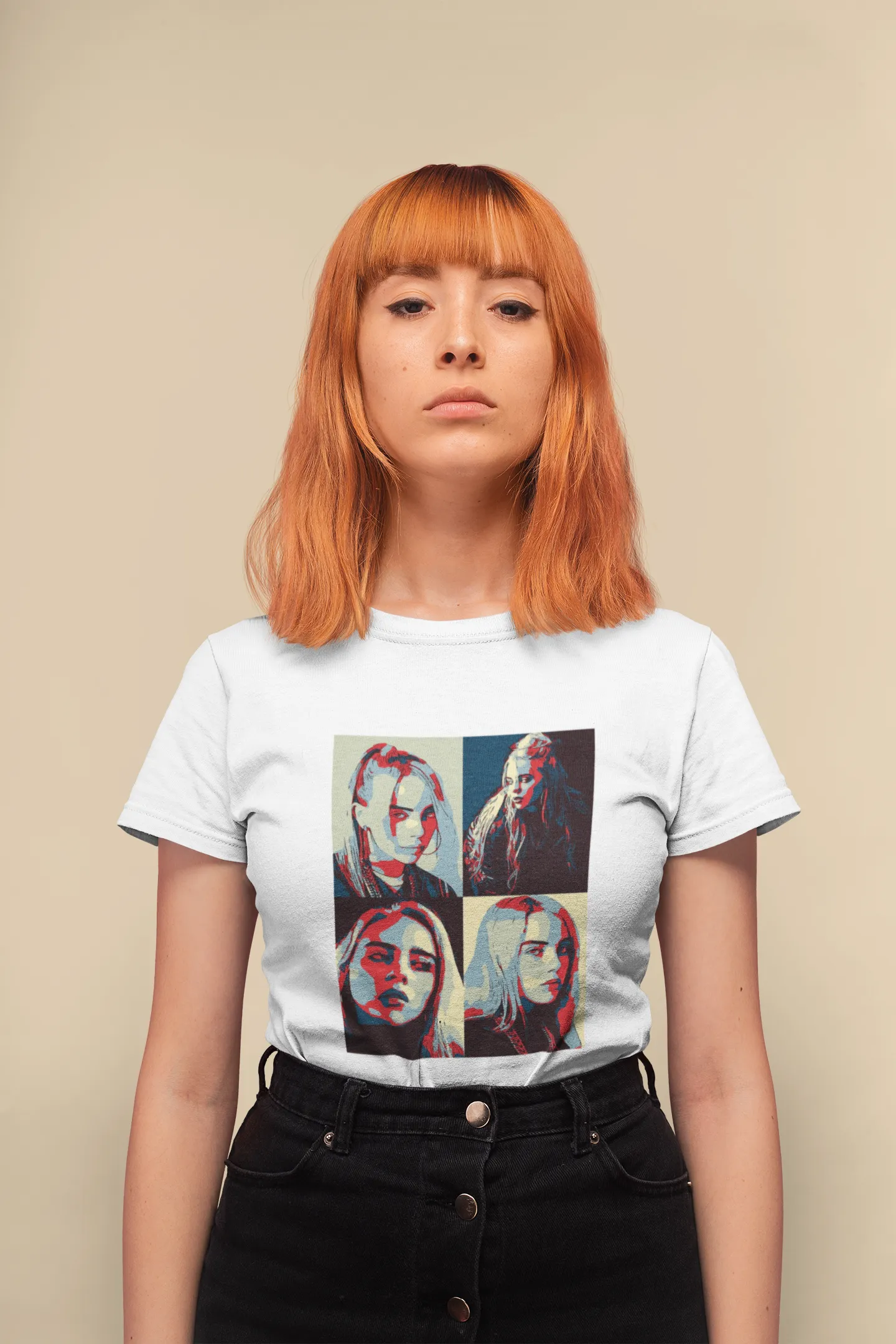 Different Shades of Billie:  Aesthetic - Half Sleeve T-Shirts