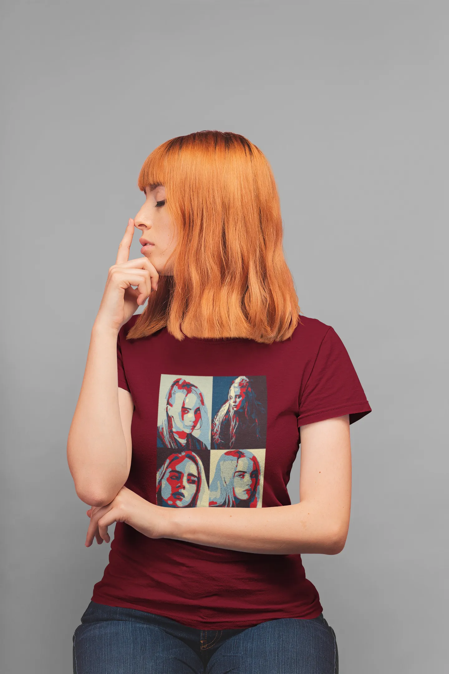 Different Shades of Billie:  Aesthetic - Half Sleeve T-Shirts