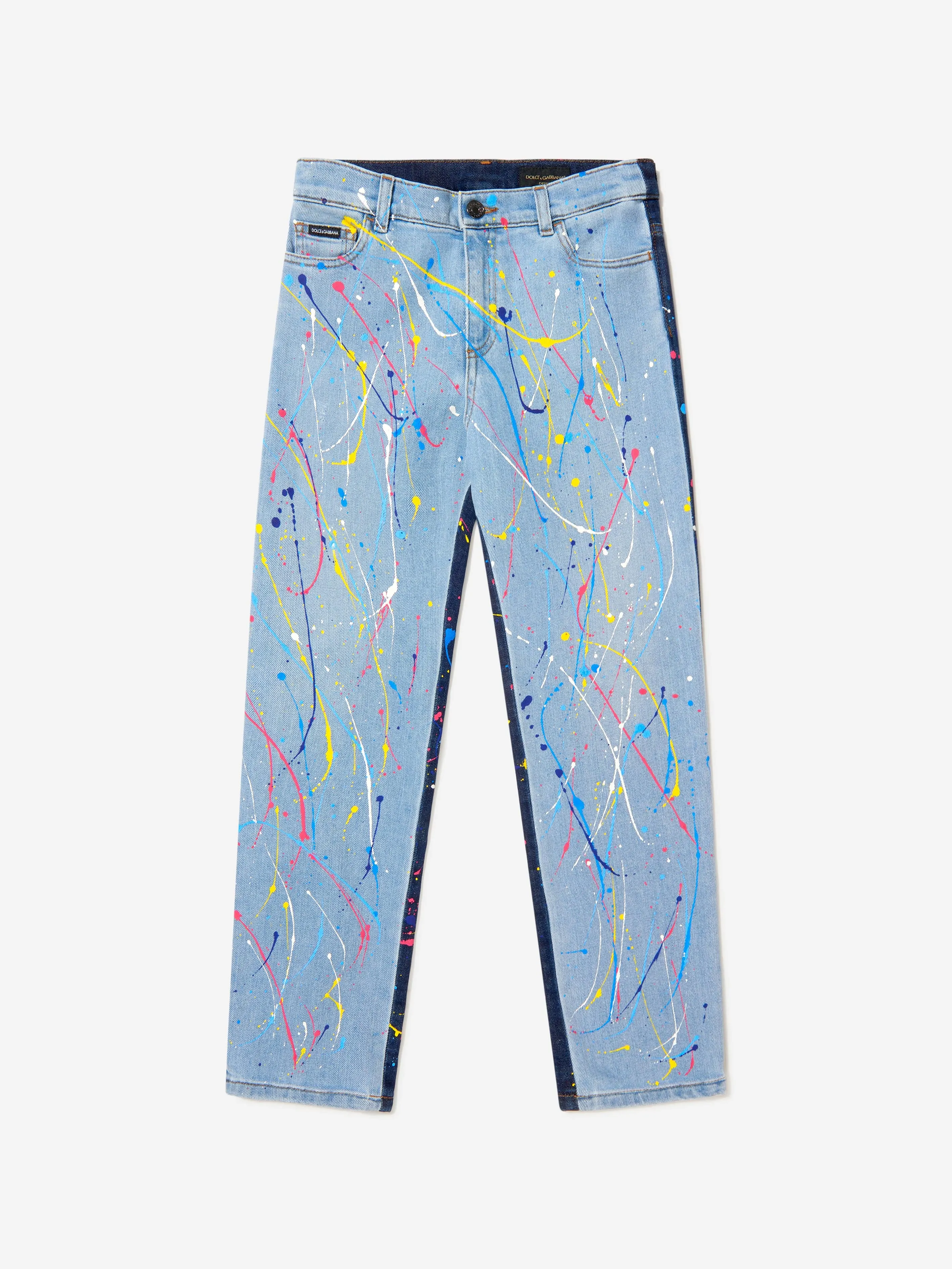 Dolce & Gabbana Boys Paint Splash Denim Jeans