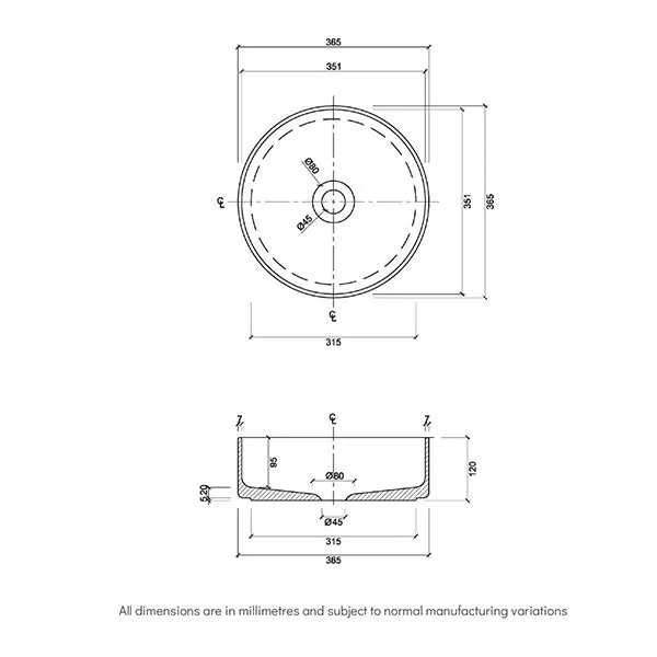 Eight Quarters Amaroo Circle Gloss White Basin