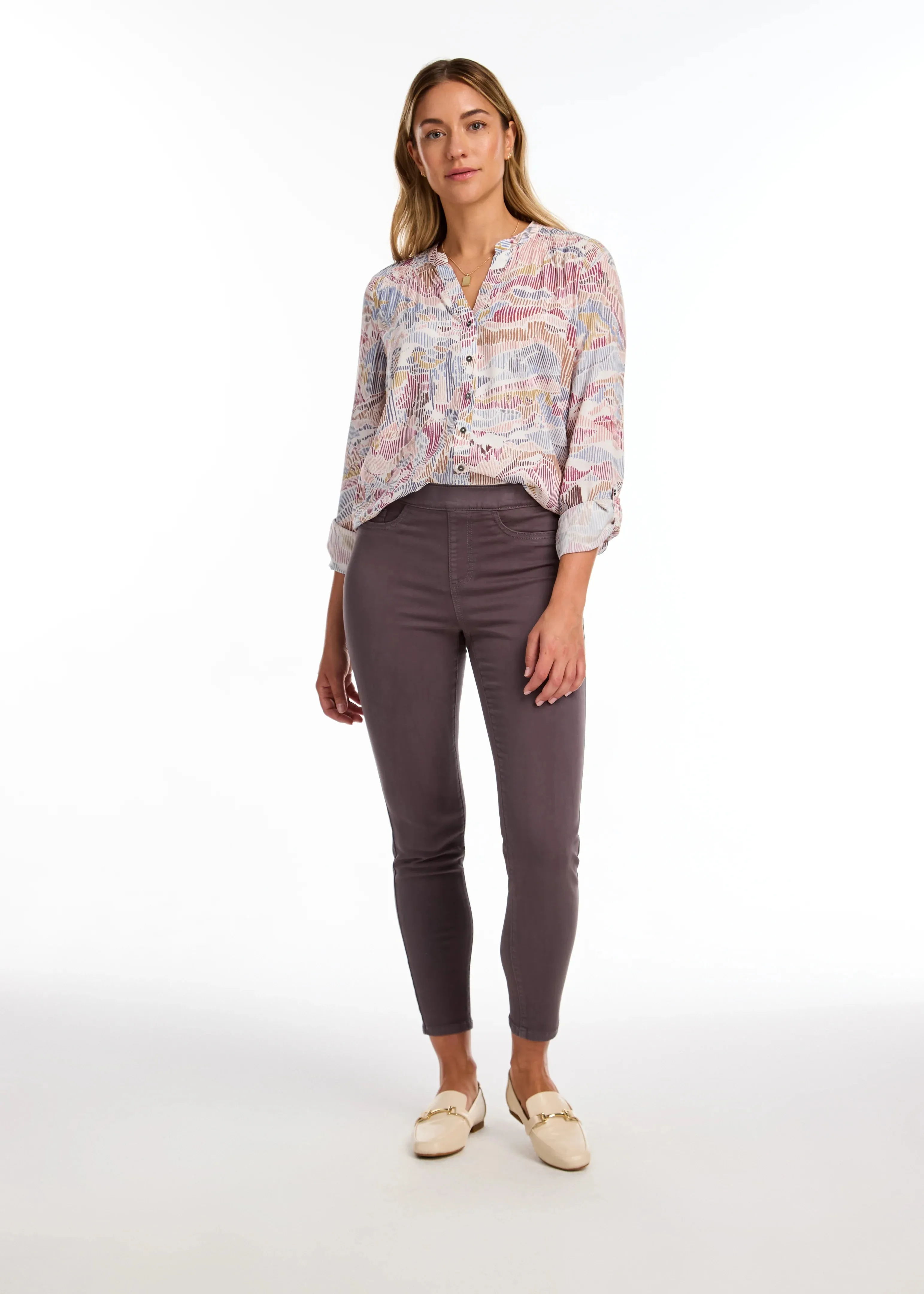 Euro Twill Pull On Slim Ankle Jean. Style FD2858511