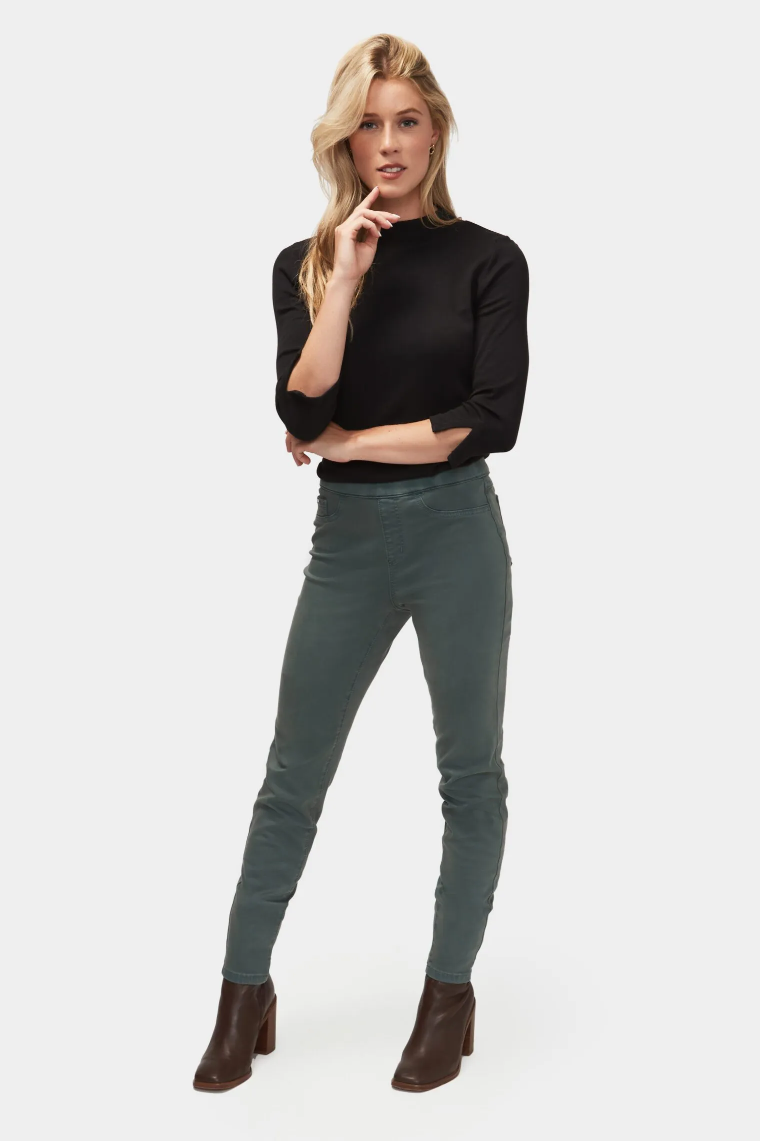 Euro Twill Pull On Slim Ankle Jean. Style FD2858511