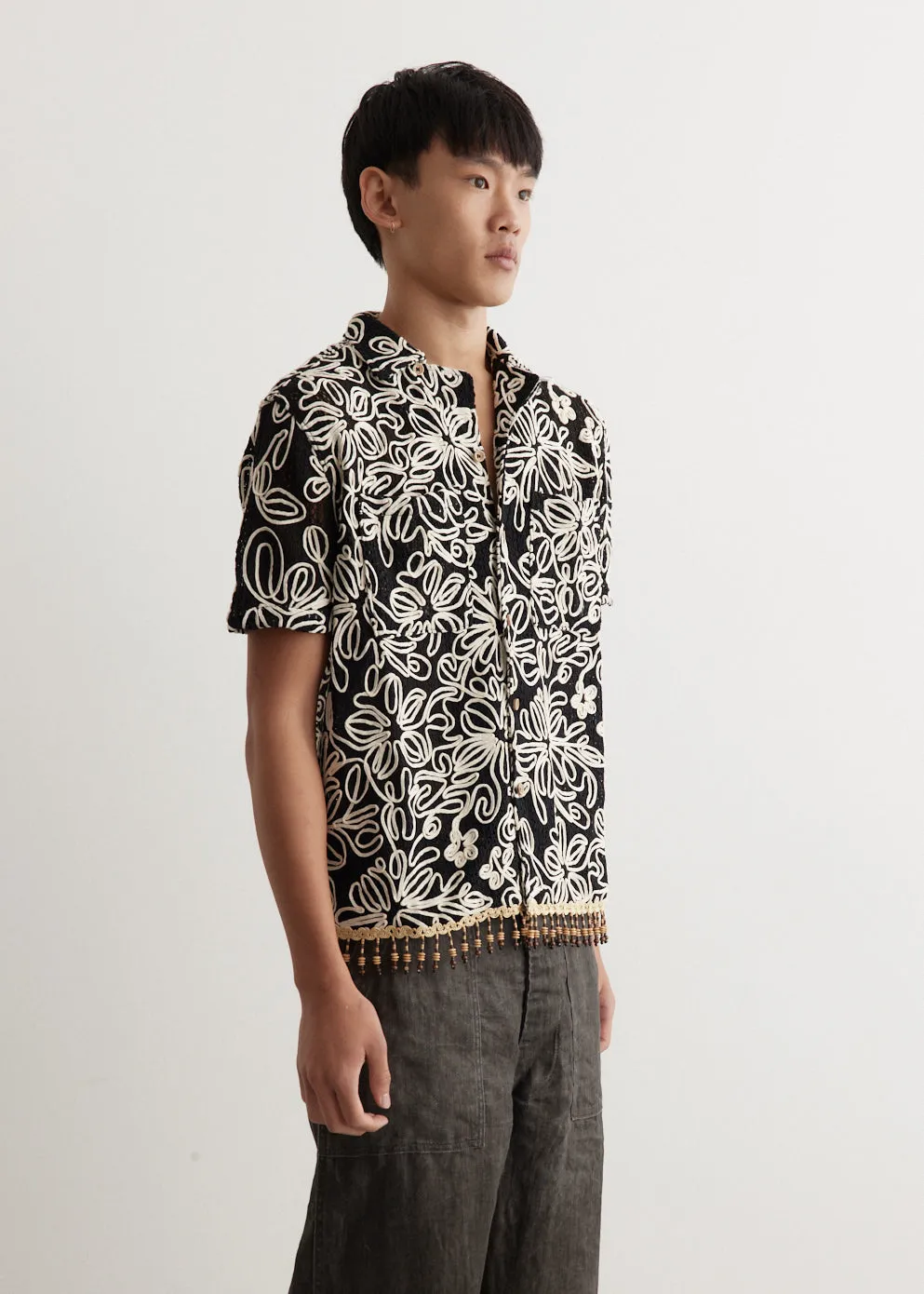 Flower Jacquard Shirt