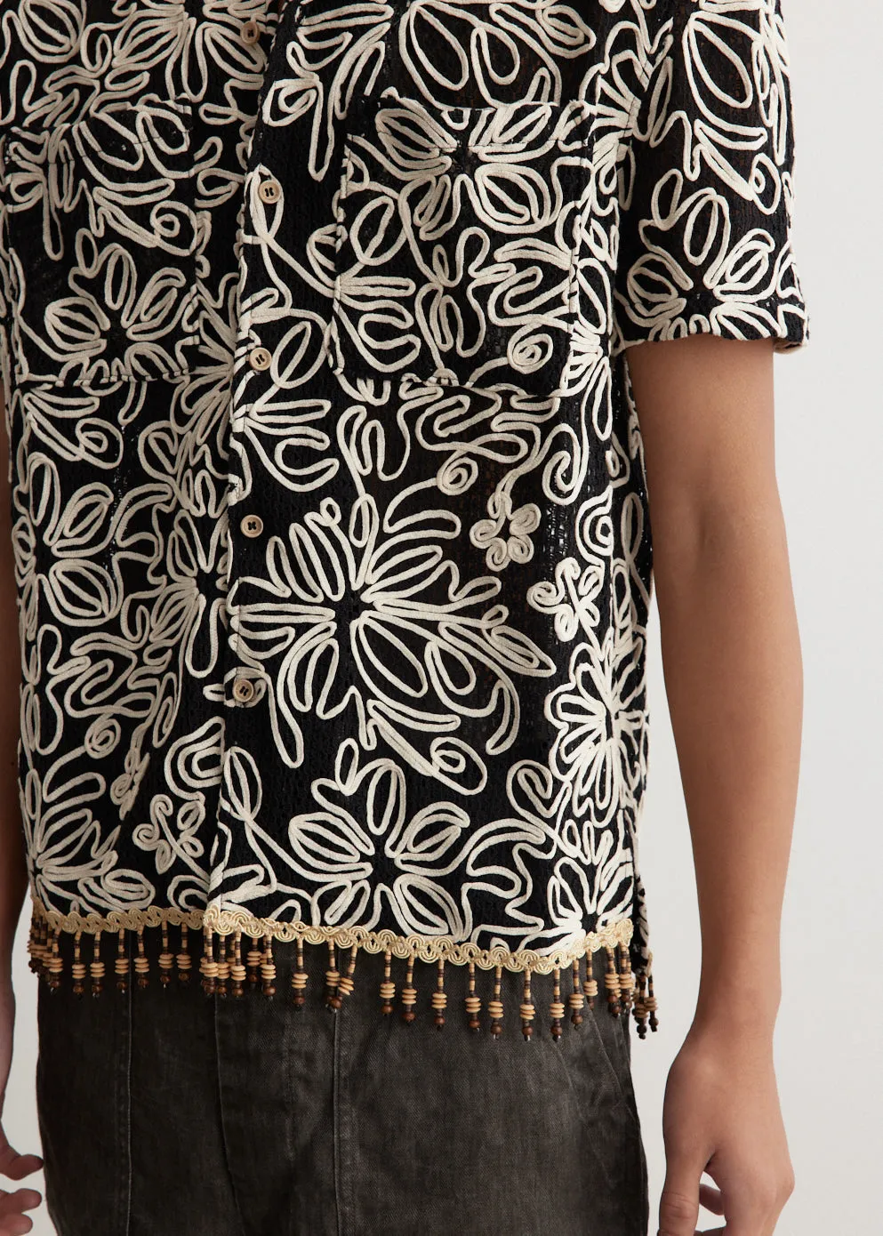 Flower Jacquard Shirt