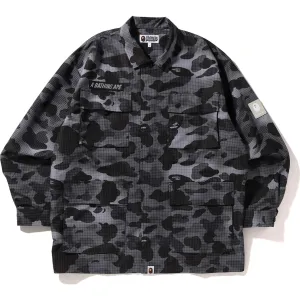 GRID CAMO RELAXED FIT MILITARY SHIRT MENS