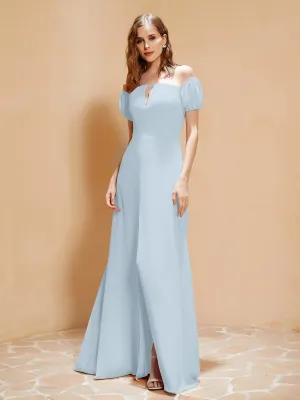 Half Sleeve Backless A-line Chiffon Dress Mist Plus Size
